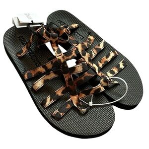 NEW Arizona Love Trekky Leopard Print Sandals - Size EU38 US8